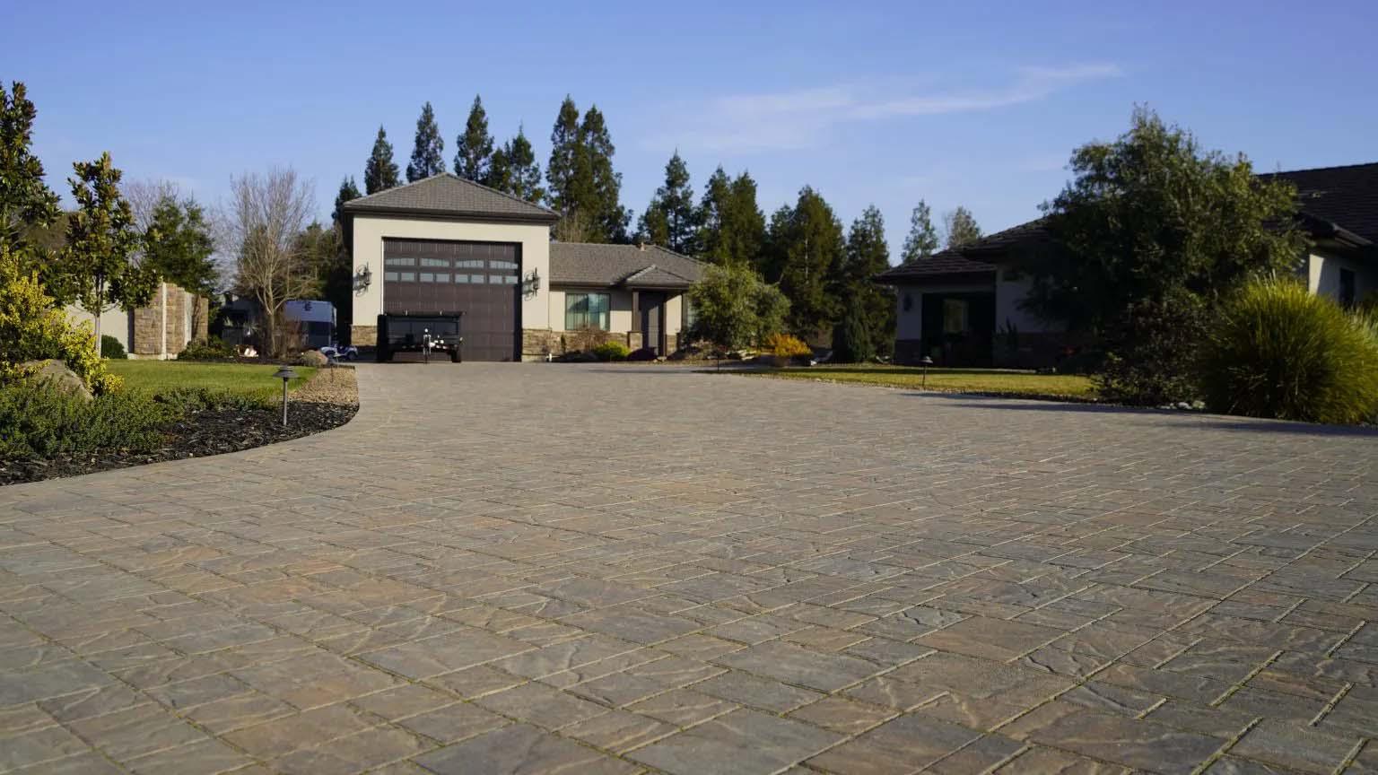 Beautiful paver driveway at a residence in Sacramento area
